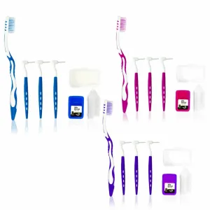 Deluxe Ortho Dental 11 Piece Kit, Assorted Colours, Pack of 1, 2, 3 or 4
