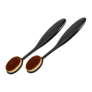 Didiseaon 2pcs Foundation Makeup Brush Long Handle Synthetic Fiber Brush for Liquid Powder Blending Blush Loose Powder Face Makeup Tools