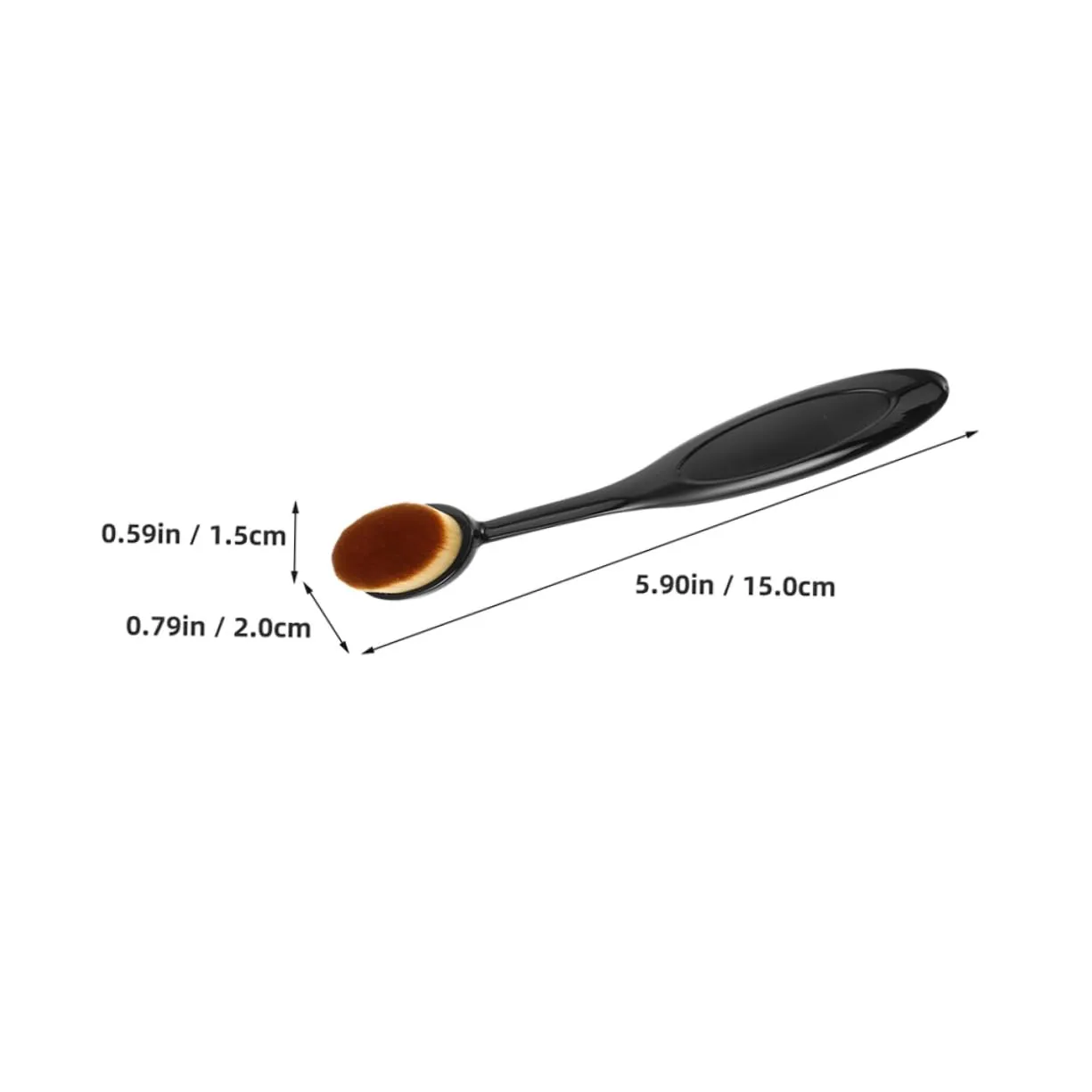 Didiseaon 2pcs Foundation Makeup Brush Long Handle Synthetic Fiber Brush for Liquid Powder Blending Blush Loose Powder Face Makeup Tools