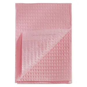 Disposable Dental Bibs - 3 ply - 33x45.5cm - Pink (125pcs)