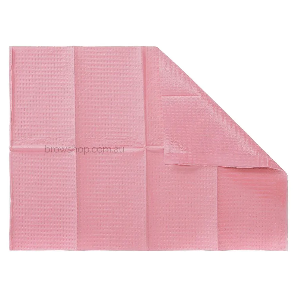 Disposable Dental Bibs - 3 ply - 33x45.5cm - Pink (125pcs)