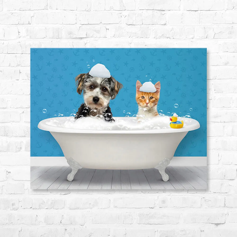 DOUBLE BUBBLES - CUSTOM PET PORTRAIT CANVAS