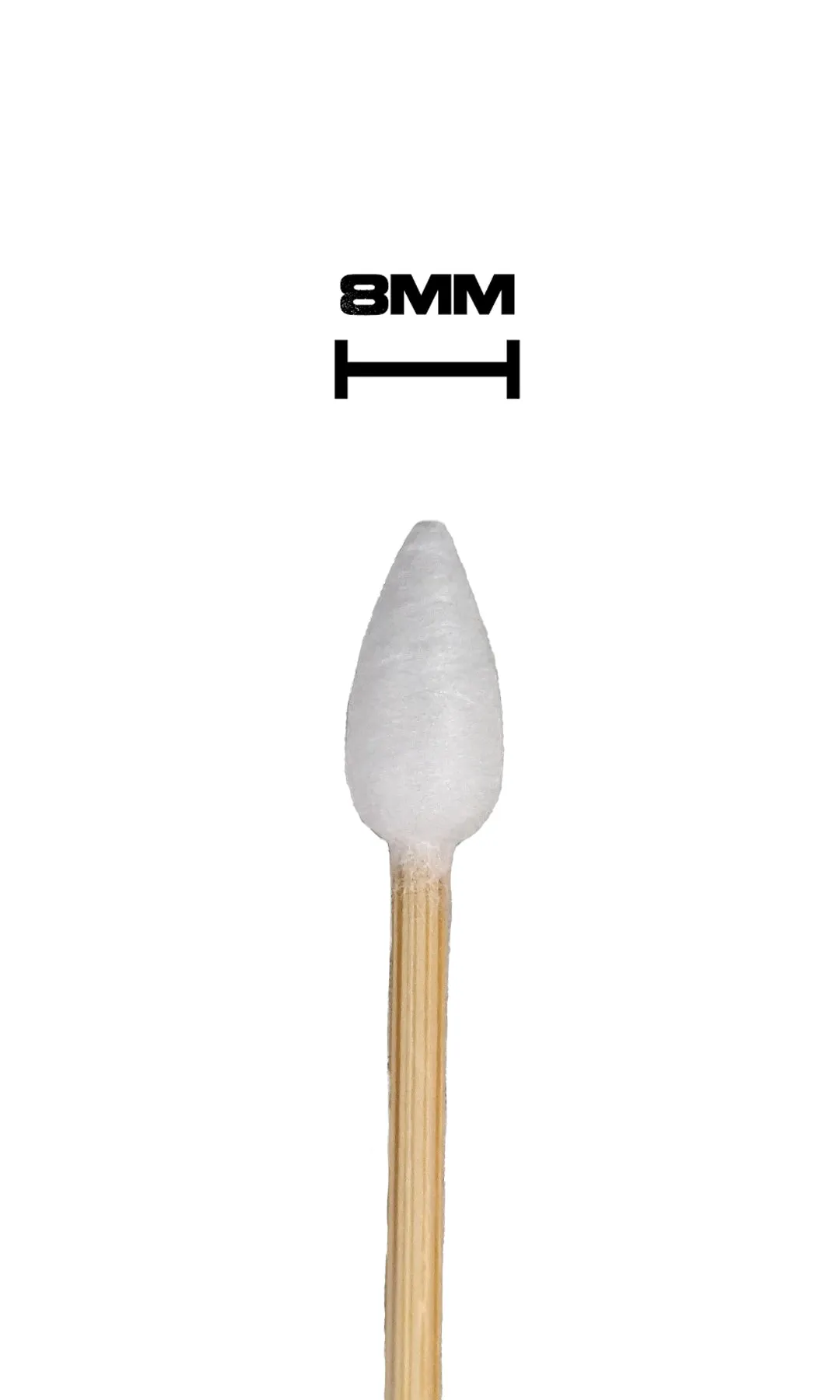 Double Sided Large Tapered and Regular Tip 6" Wood Handle Cotton Tipped Weapon Cleaning Swabs Non-Sterile