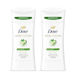 Dove Advanced Care Antiperspirant Deodorant Stick for Women Cool Essentials For 48 Hour Protection And Soft And Comfortable Underarms, 2.6 oz 2 Count