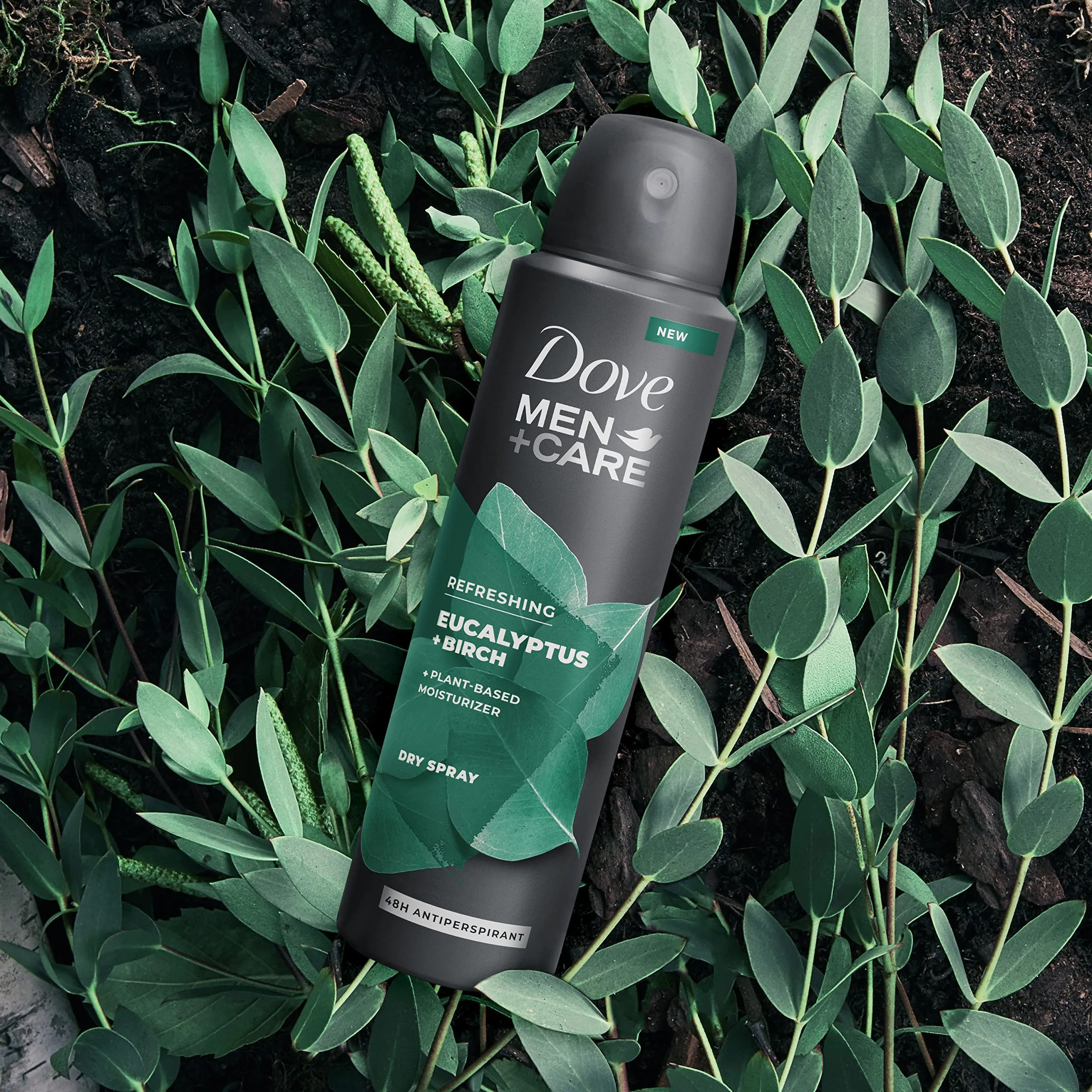 Dove Men Care Deodorant Spray Aluminum Free Deodorant Eucalyptus and Birch Naturally Derived Plant Based Mens Deodorant Moisturizer 4 oz 3 Count
