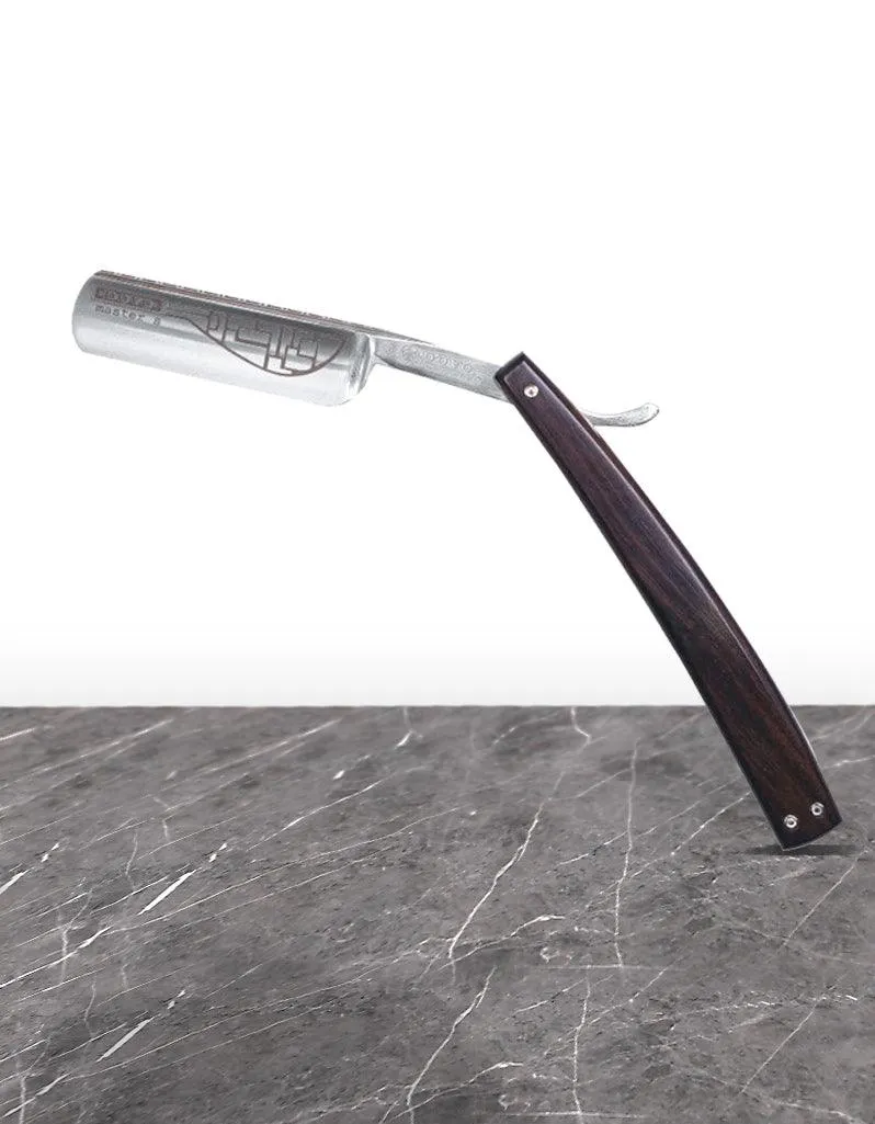 Dovo - "Master's" Straight Razor, Ebony Handle, Round Point, 6/8"