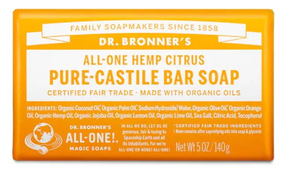 Dr. Bronner's Pure Castile Citrus Bar Soap