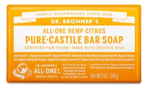 Dr. Bronner's Pure Castile Citrus Bar Soap