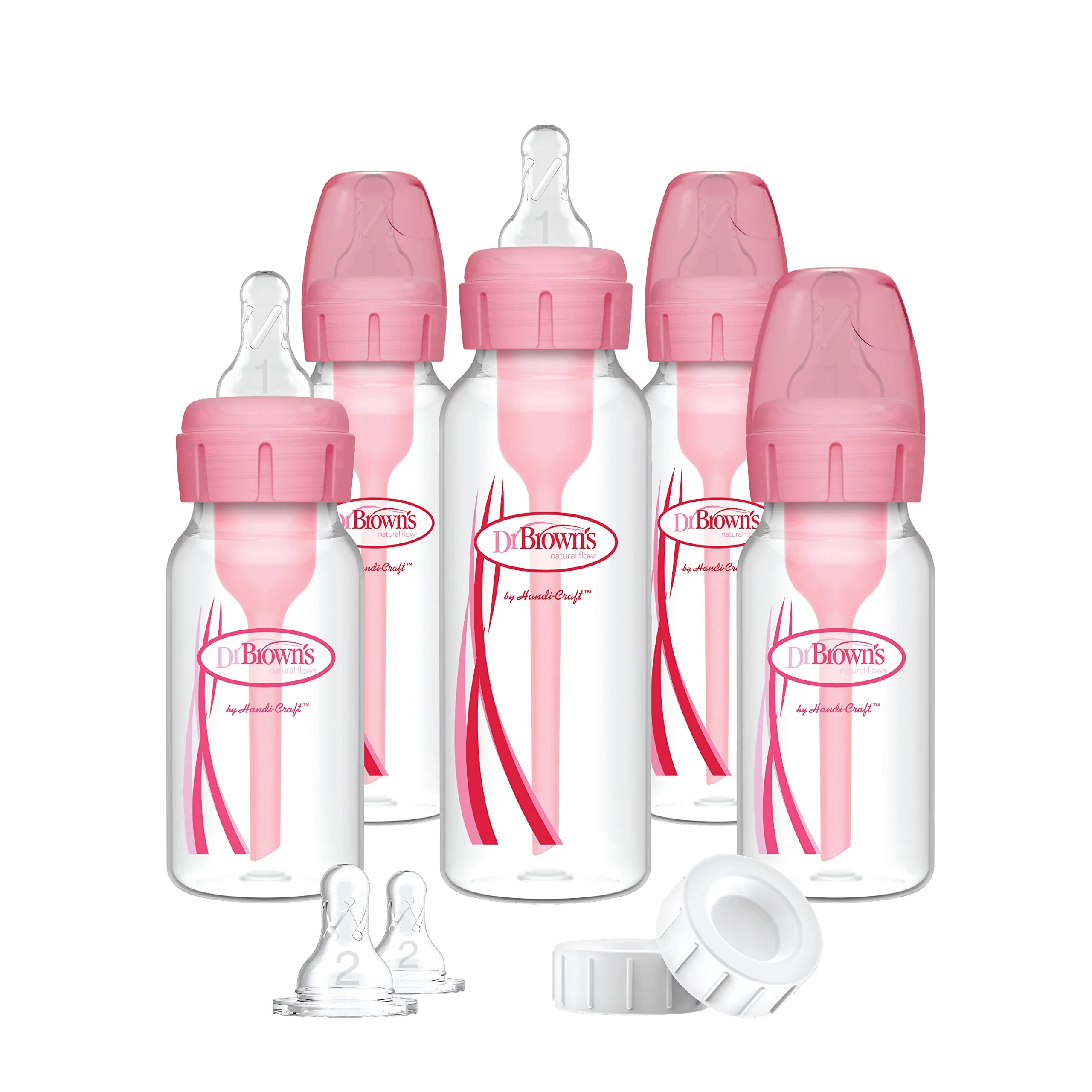 Dr. Brown's Options  Narrow Baby Bottle Gift Set, Pink