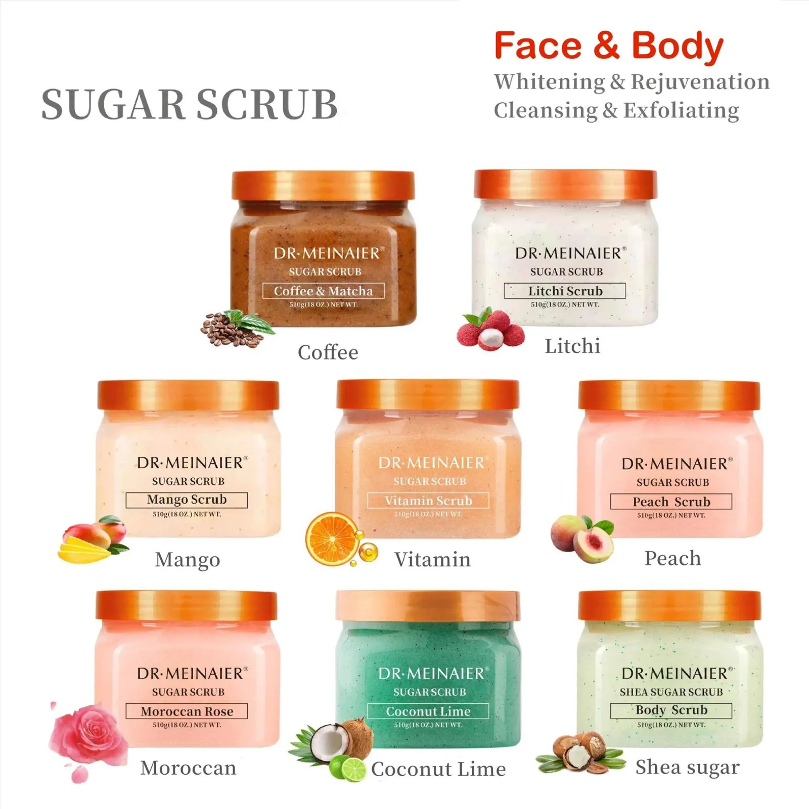 Dr Meinaier Sugar Scrub | Peach Scrub