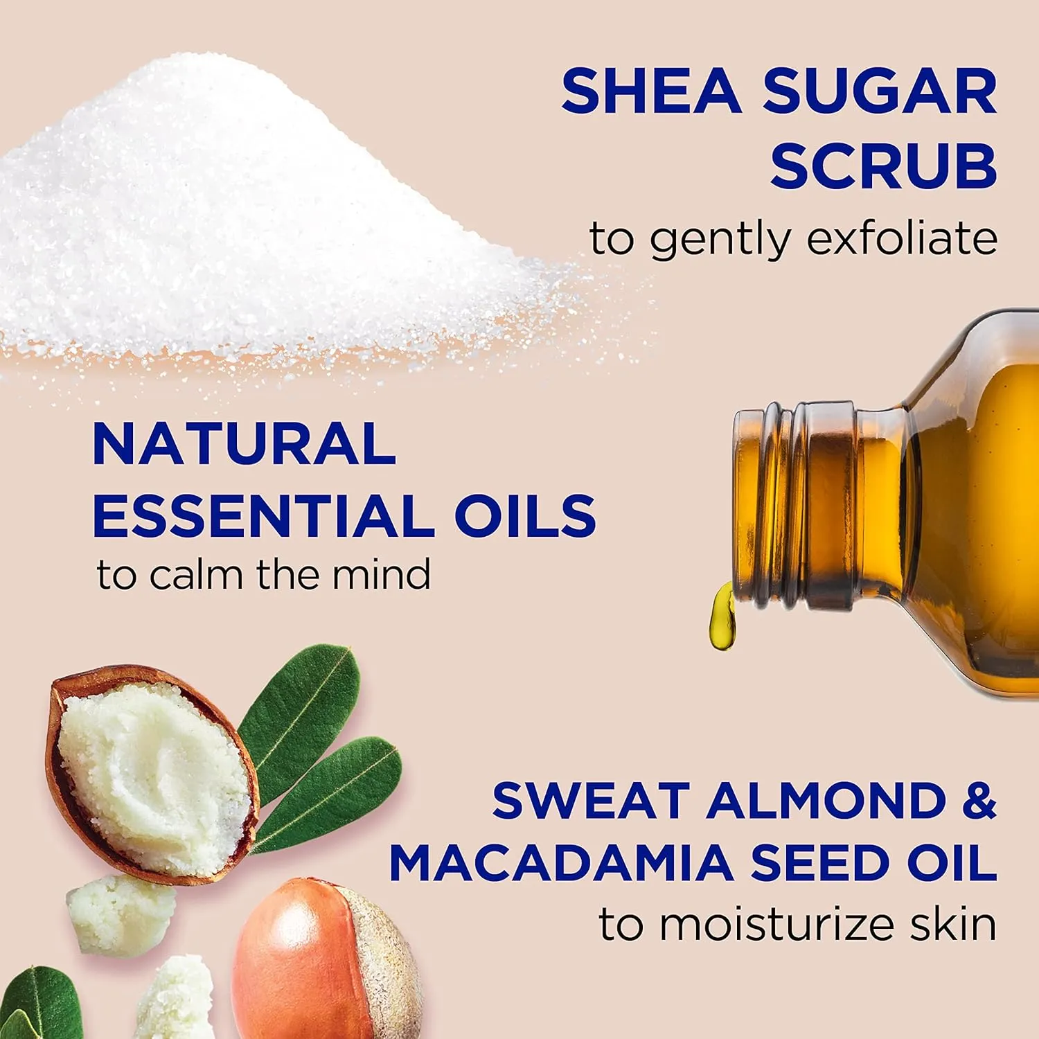 DR TEALS shea suger scrub shea butter & almond oil with essential oils مقشر الجسم باللوز والشيا من دكتر تيلز