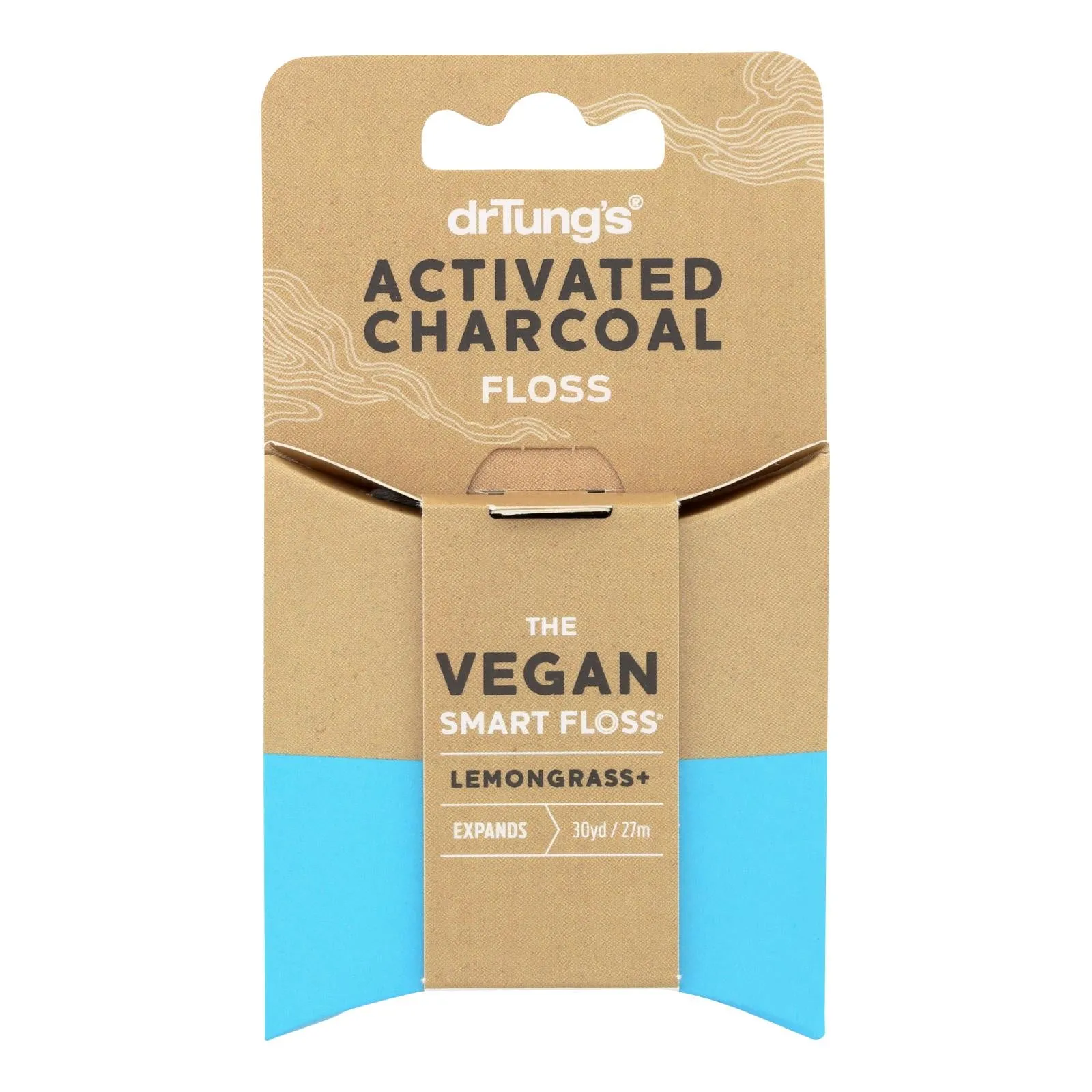 Dr. Tung's Activated Charcoal Dental Floss - Pack of 6, 30 Yards Each