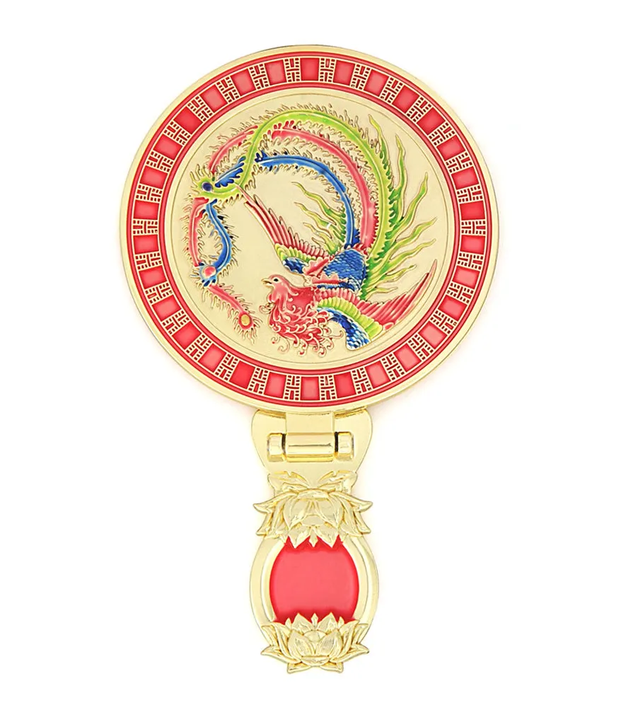 Dragon & Phoenix Mirrors with Wish-Granting Mantra