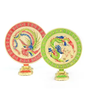 Dragon & Phoenix Mirrors with Wish-Granting Mantra