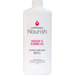 Earthwise Nourish Rosehip & Almond Oil Natural Hand Wash Refill 500ml