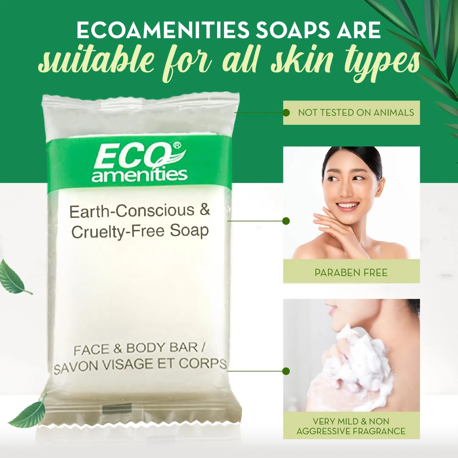 ECO amenities Bar Soap Bulk - 200 Pack, 0.5 oz Travel Size Soap Bars - Individually Wrapped Hotel Soap - Great for Vacation Rental and Airbnb Toiletries or Hygiene Kits Supplies