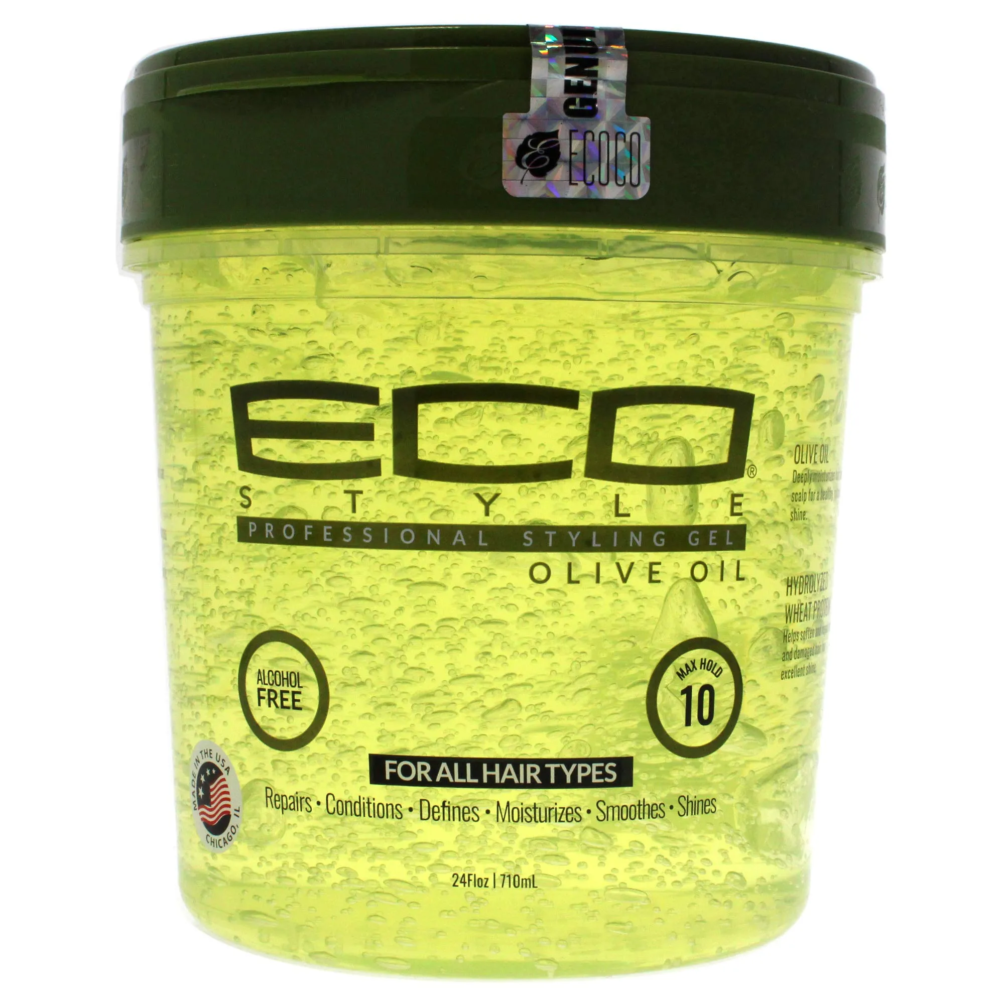 ECO Style Professional Styling Gel Olive Oil Max Hold Alcohol - All Sizes