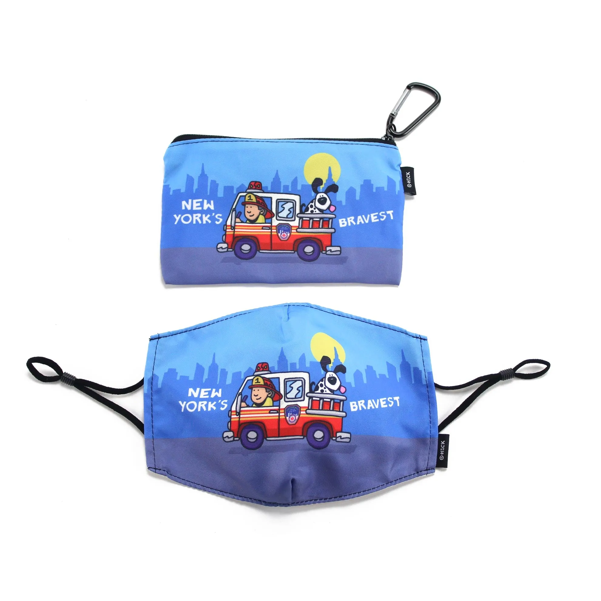 Ed Heck Cityscapes Adult Face Mask & Travel Pouch
