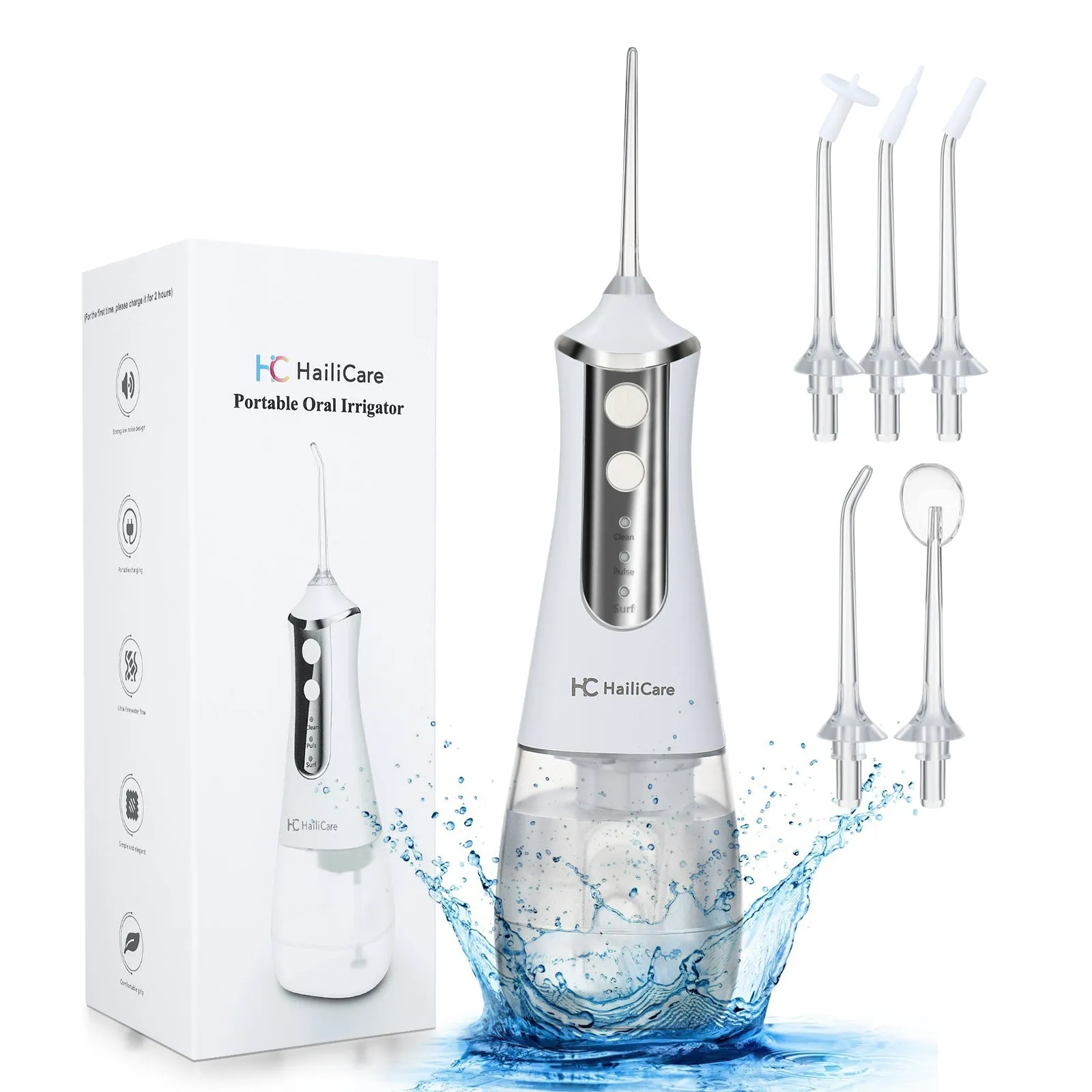 Electric Pulse Dental Cleaner Waterproof Home Dental Beauty Device Portable Oral Care Device Dental Floss Flusher