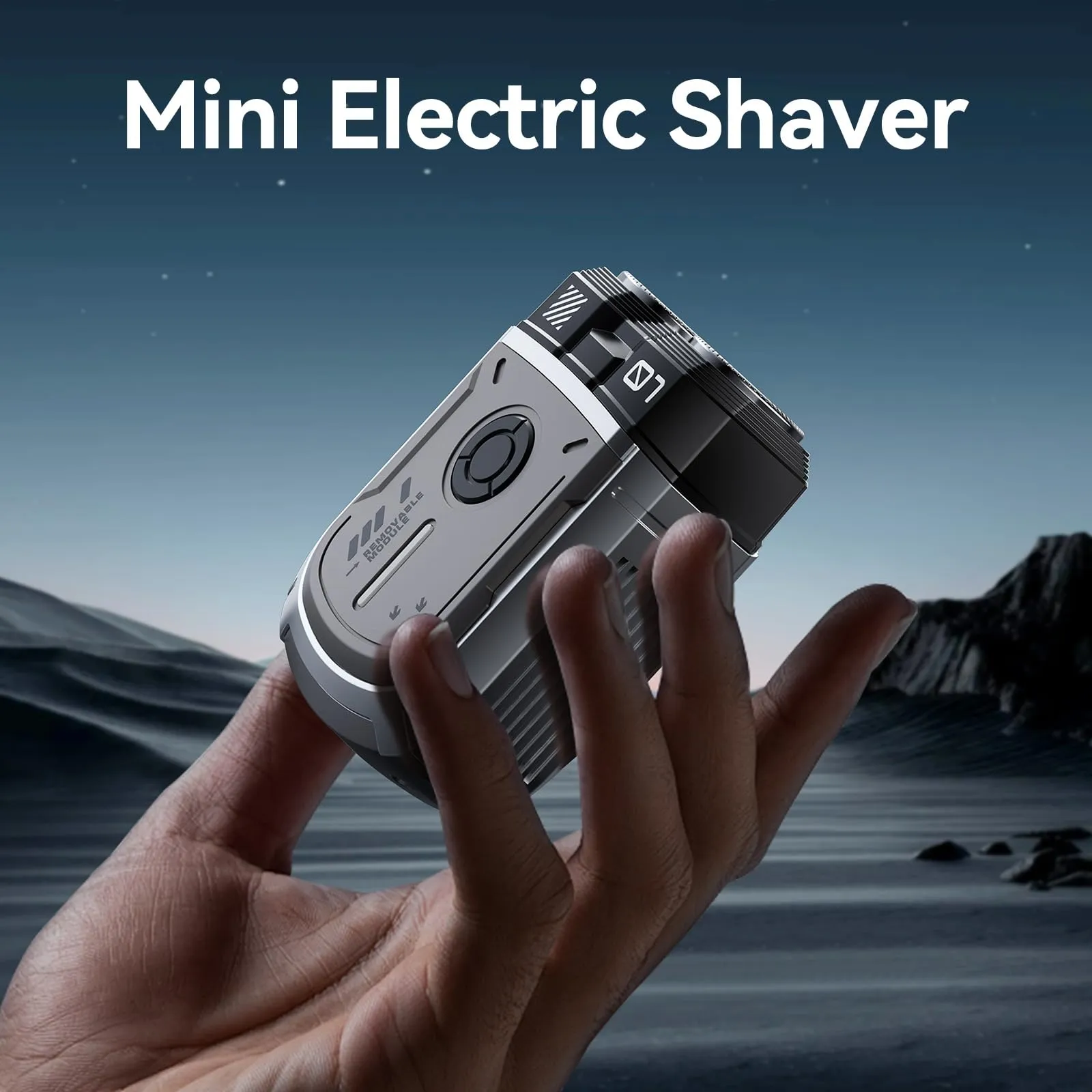 Electric Shavers for Men,Mini Electric Razor,Electric Shavers for Men Face,USB Rechargeable Portable Travel Shaver,Double-Ring Magnetic Cutter,IPX7 Waterproof,Cordless Compact Shaver