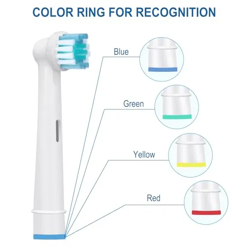 Electric Toothbrush Replacement Heads Refills Compatible with Oral B - Precision Clean Replacement Toothbrush Heads for Gentle & Effective Cleaning，by DeBizz (4)