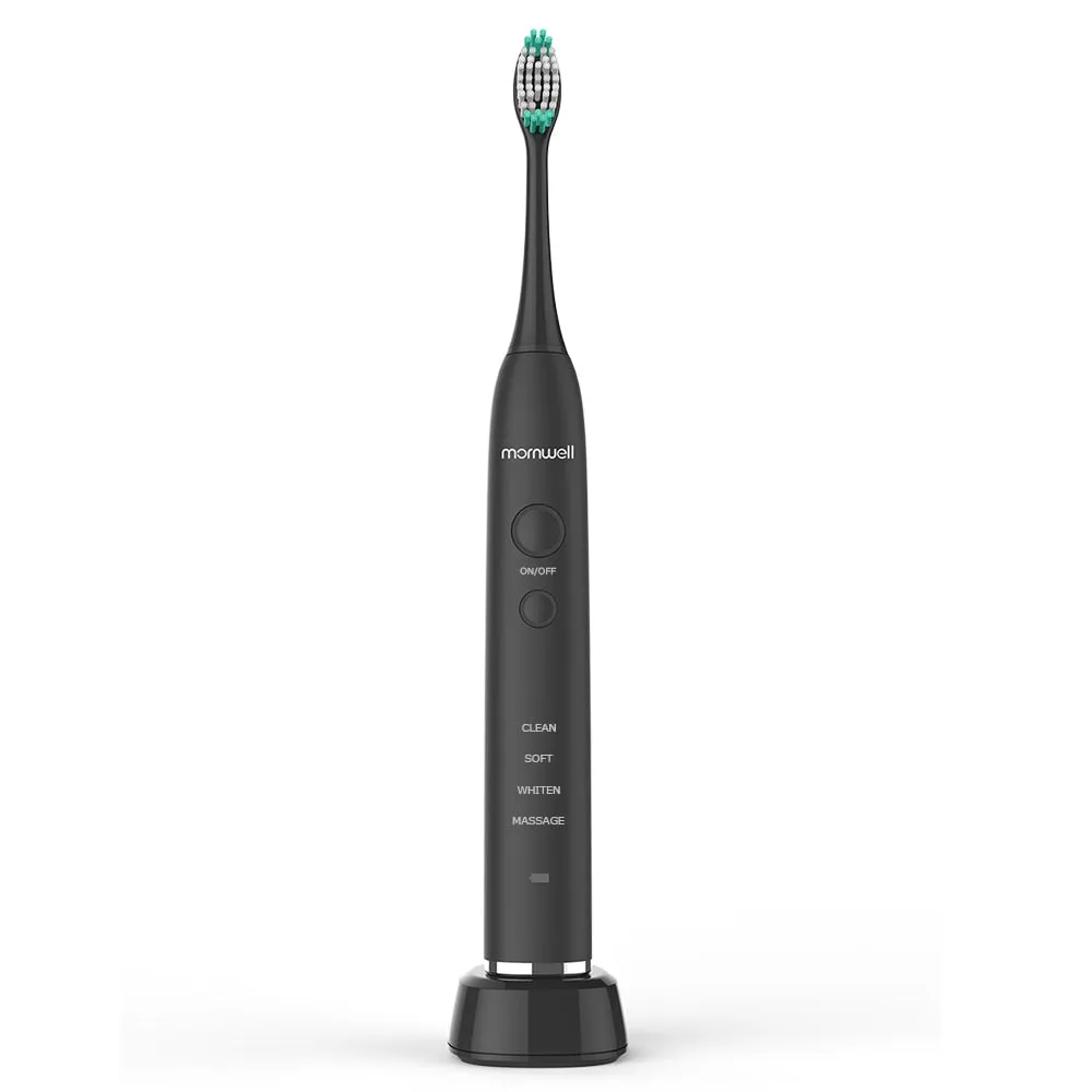 Electric Toothbrush USB Inductive Charging Sonic Toothbrush Adults Electric Sonic toothbrush Black 8 Brush Heads & Travel Case