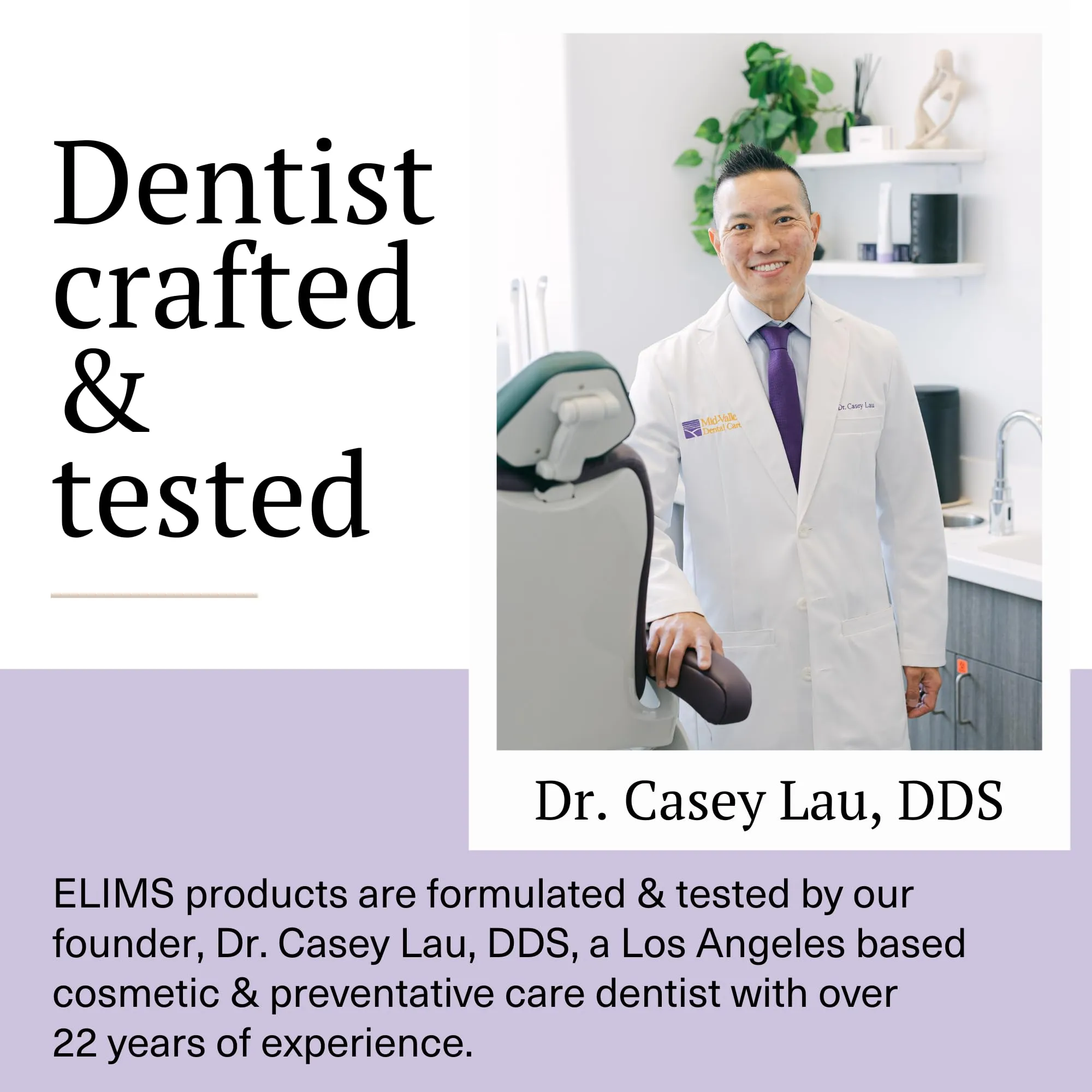 ELIMS Melt-Away Teeth Whitening Non-Toxic Strips for Sensitive Teeth - 14 Strips, 7 Treatments - Dissolving Mess-Free Application