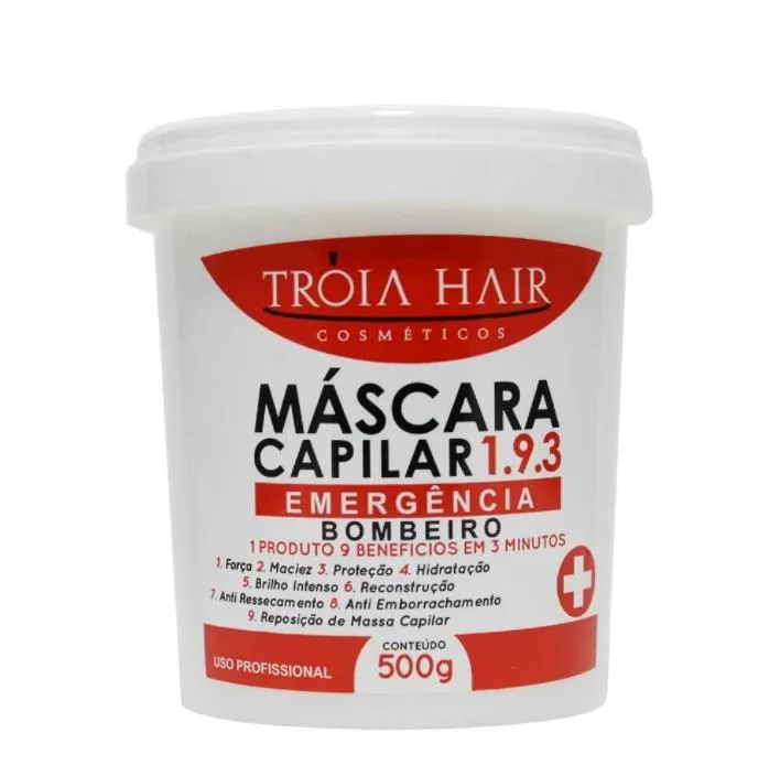 Emergência Emergency 1.9.3 Treatment 3 Minutes 9 Benefits Mask 500g - Troia Hair