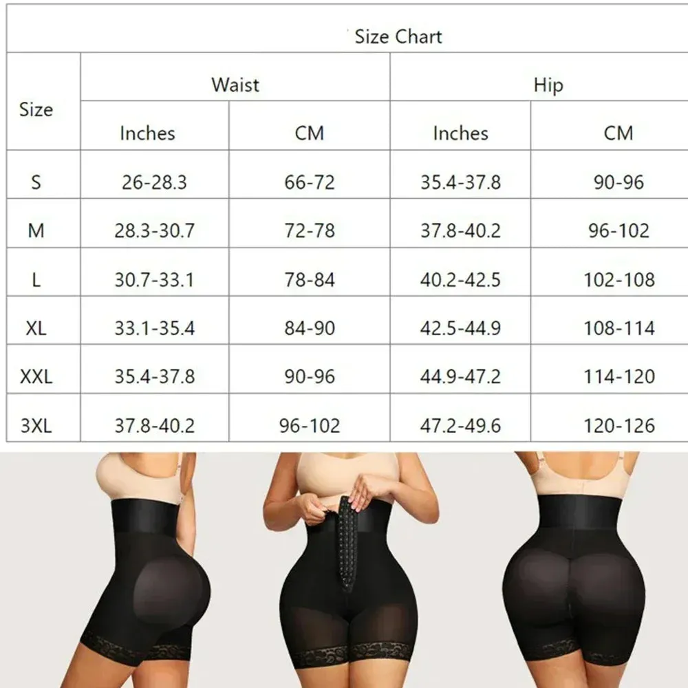 Fajas Colombianas BBL Sculpting Butt Lifter Shapewear – High-Waisted Tummy Control Shorts, Postpartum Girdle for Women
