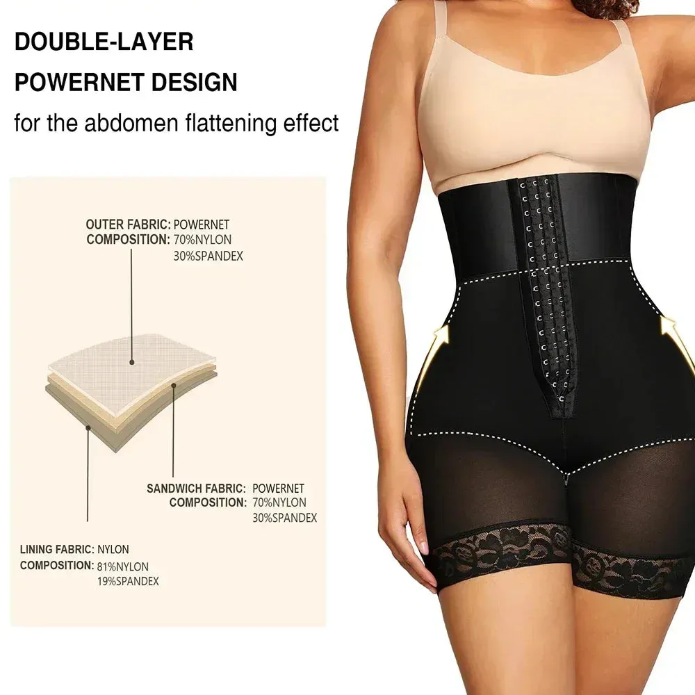 Fajas Colombianas BBL Sculpting Butt Lifter Shapewear – High-Waisted Tummy Control Shorts, Postpartum Girdle for Women
