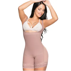 Fajas Salome 0540J | Colombian Pospartum and Post Surgery Shapewear | Mid Thigh Length | Tummy Control