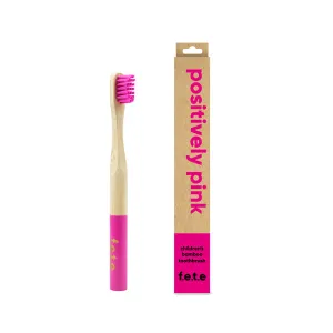 F.e.t.e Children's Soft Bristle Bamboo Toothbrush - Choose your colour