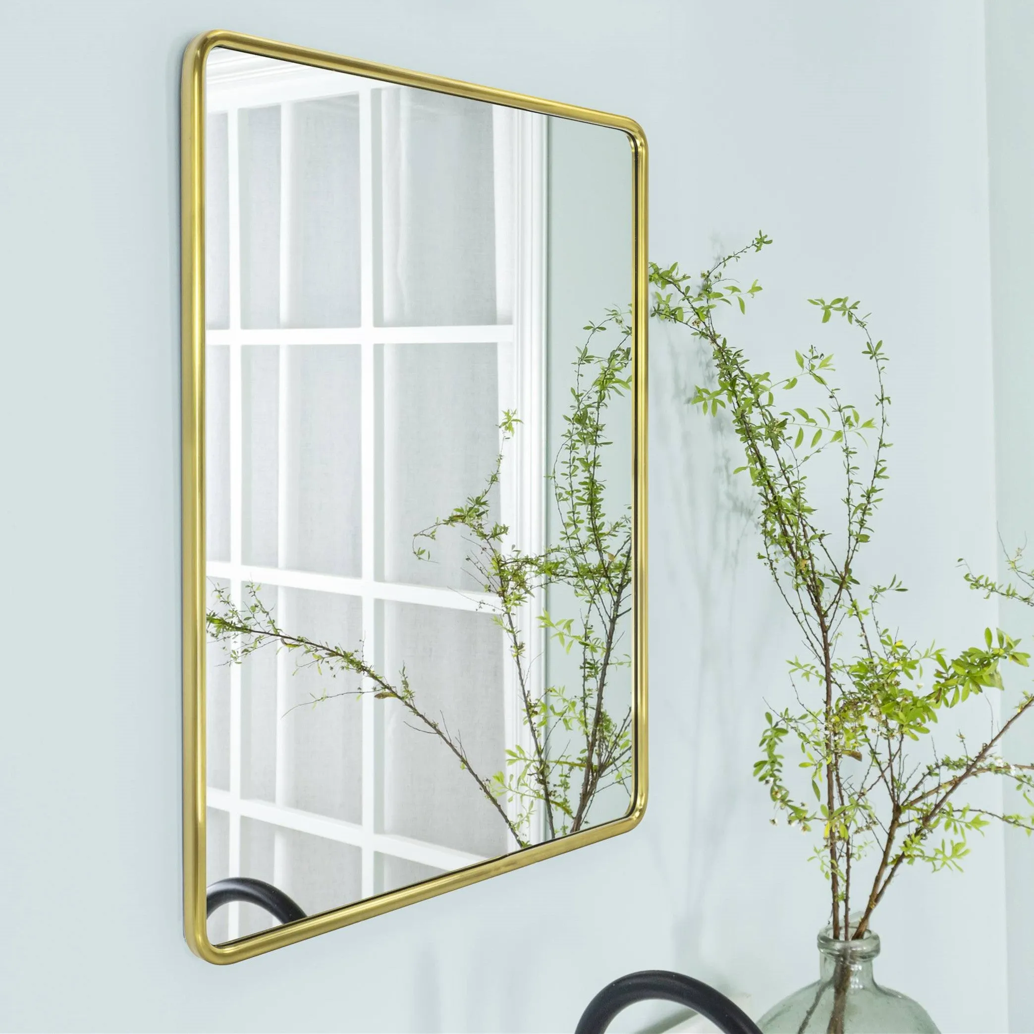 FH Rectangle Framed Wall Mounted Bathroom Vanity Mirror