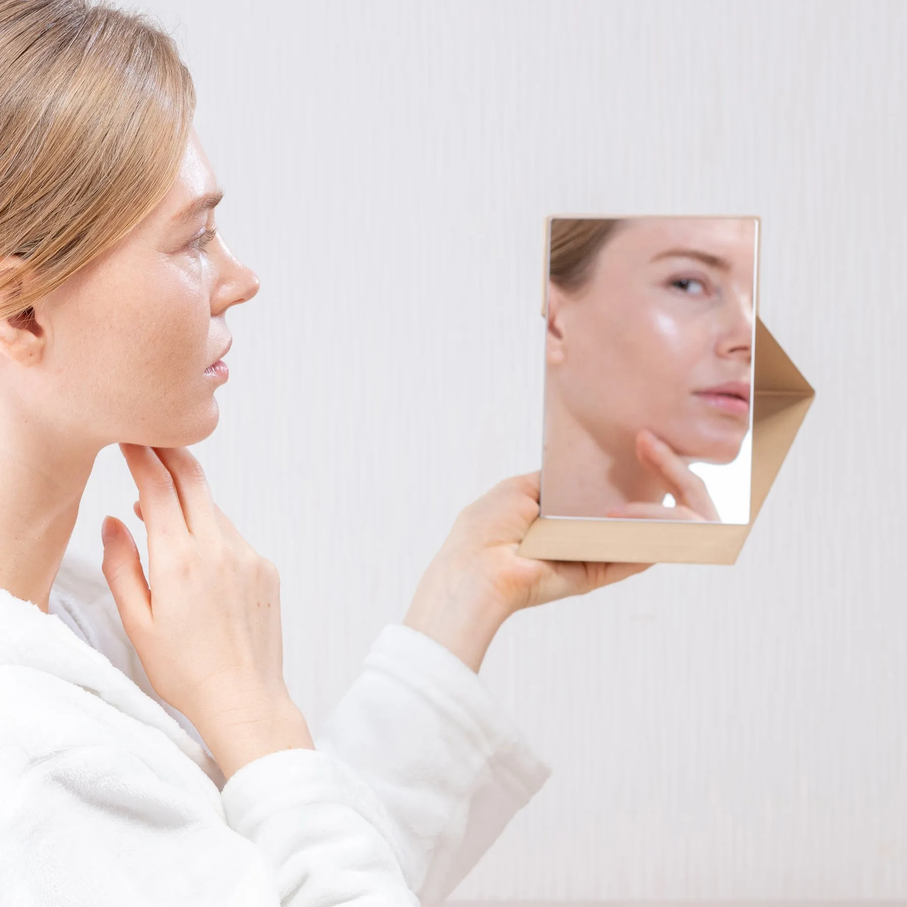 Folding Mirror - M Beige