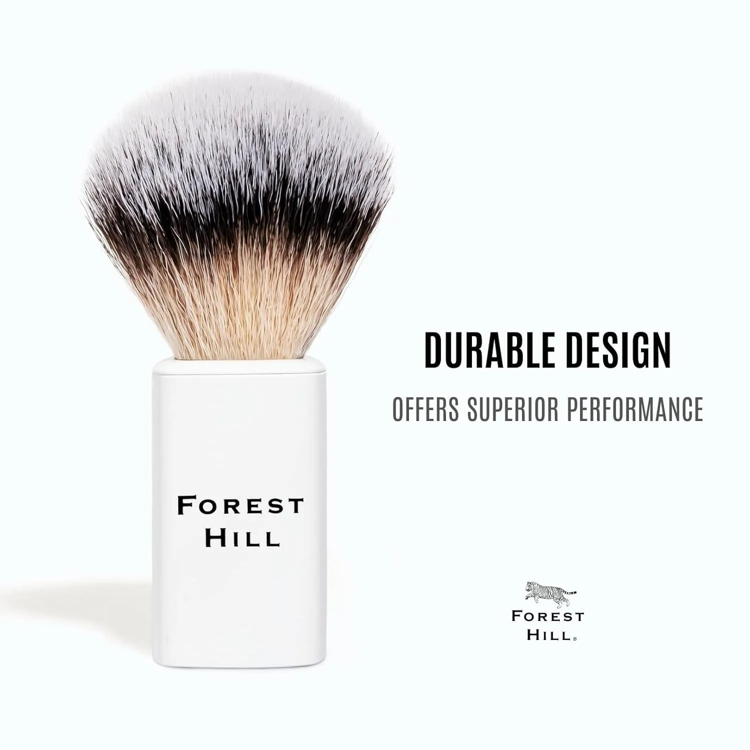 Forest Hill Set of 4 Men Gift Set Grooming Shaving Kit, Pre Shave Oil 50ml, Aqua Shaving Cream 75g, Taiga After Shave Balm 100ml & White Color Lincoln Synthetic Faux Badger Super Soft Hair Shaving Brush