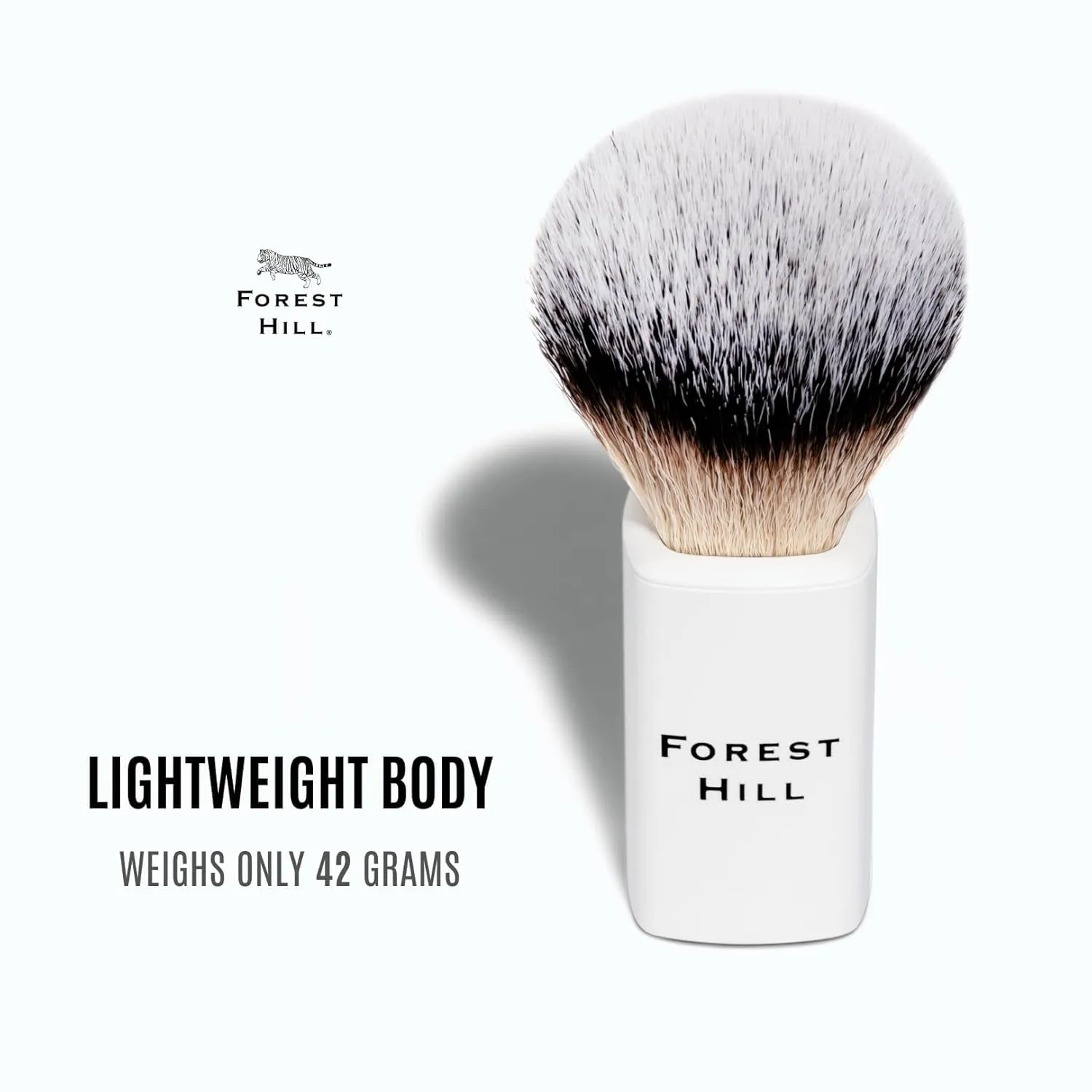 Forest Hill Set of 4 Men Gift Set Grooming Shaving Kit, Pre Shave Oil 50ml, Aqua Shaving Cream 75g, Taiga After Shave Balm 100ml & White Color Lincoln Synthetic Faux Badger Super Soft Hair Shaving Brush