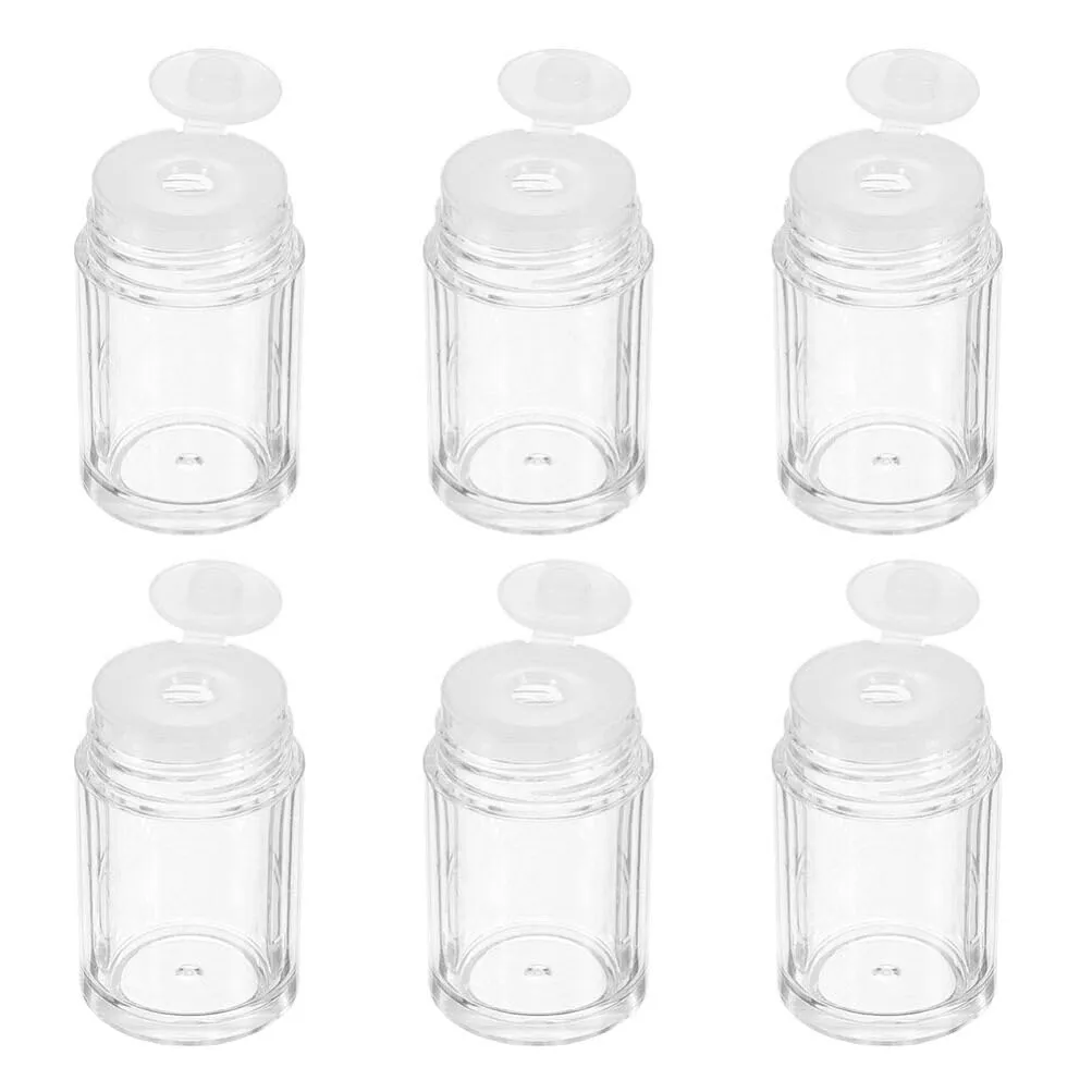 FRCOLOR 6pcs Loose Powder Containers Sifter and Lid Travel-Friendly Makeup Storage for Eyeshadow Foundation and DIY Beauty Products