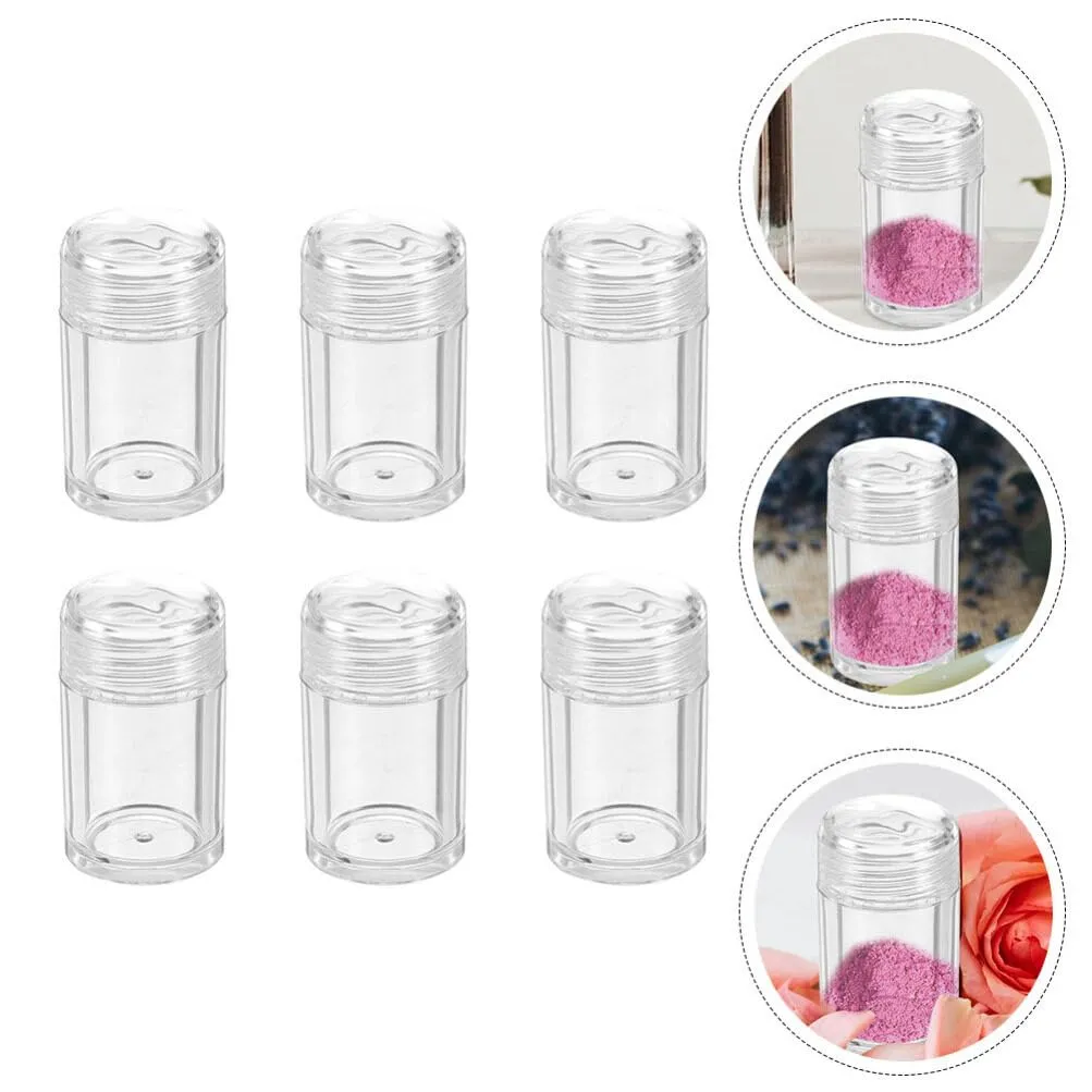 FRCOLOR 6pcs Loose Powder Containers Sifter and Lid Travel-Friendly Makeup Storage for Eyeshadow Foundation and DIY Beauty Products