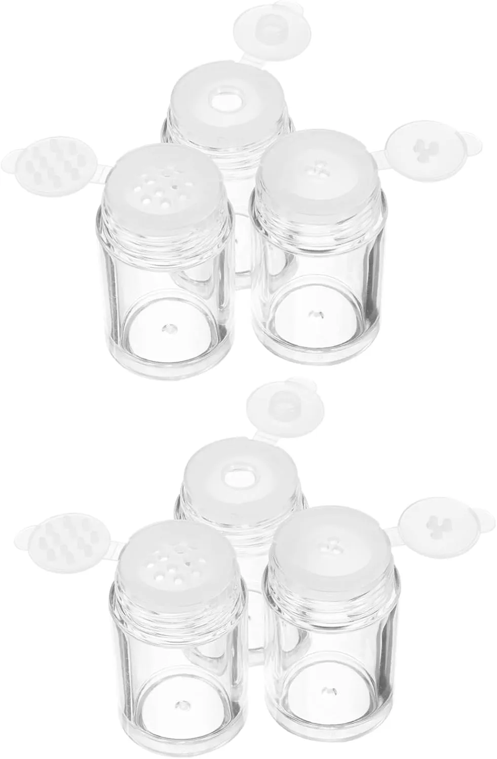 FRCOLOR Travel Makeup Powder Jar 6 Pack Refillable Loose Powder Bottles Sifter and Cap for Foundation Eye Shadow