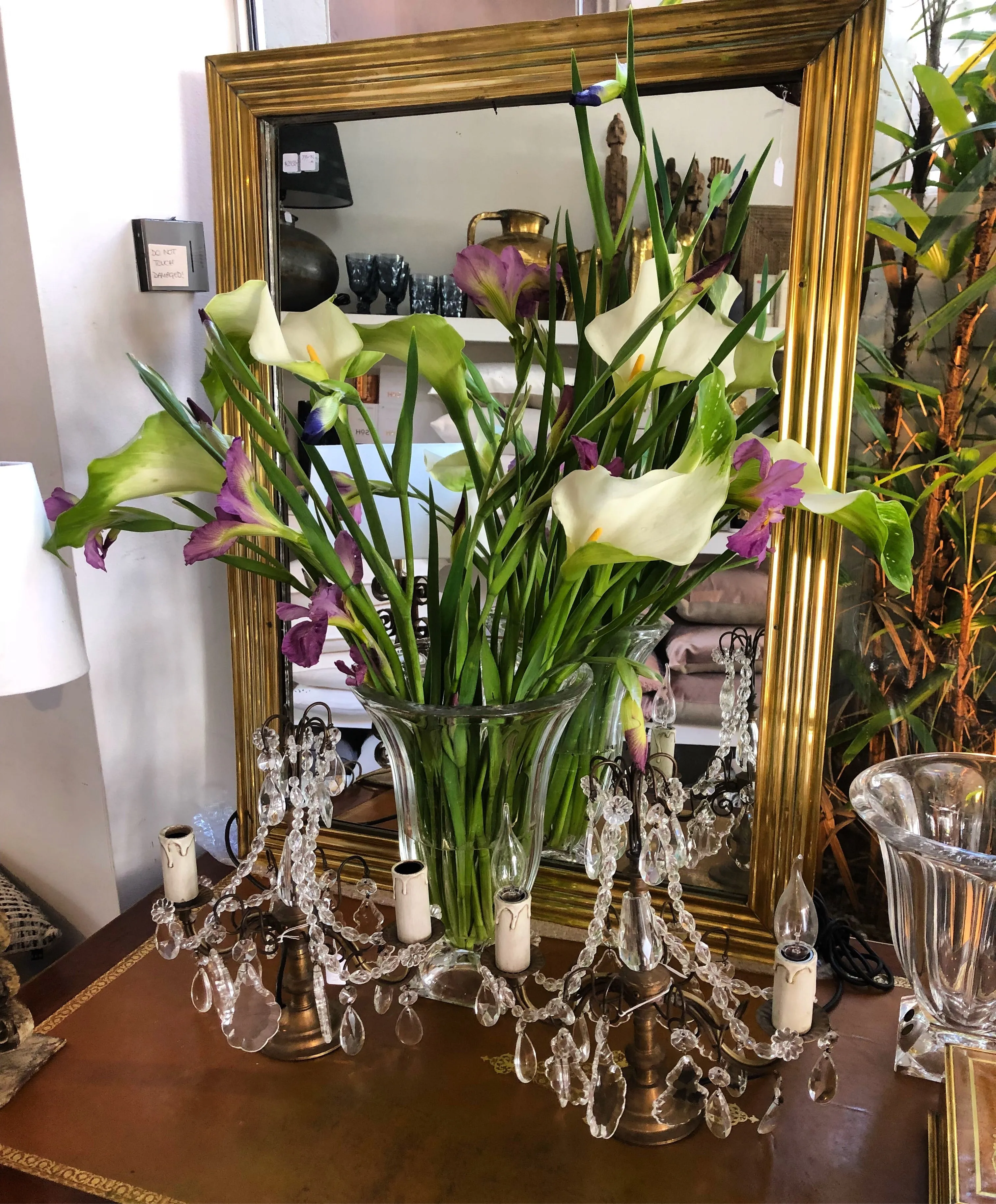 French mirror brass H97 W73