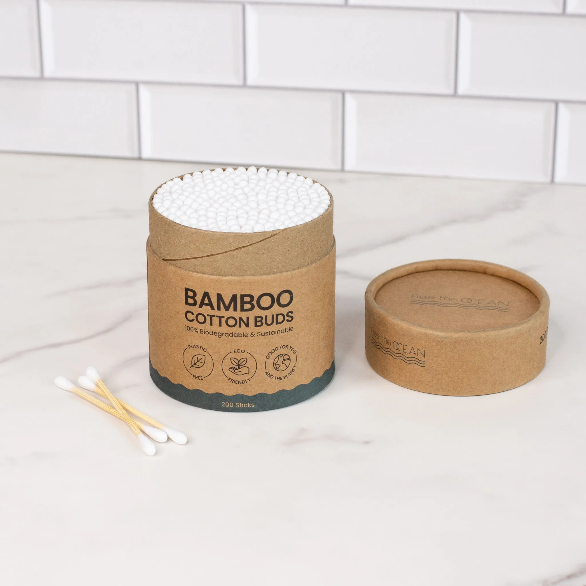 FTO Bamboo Cotton Swabs - 200 Pack