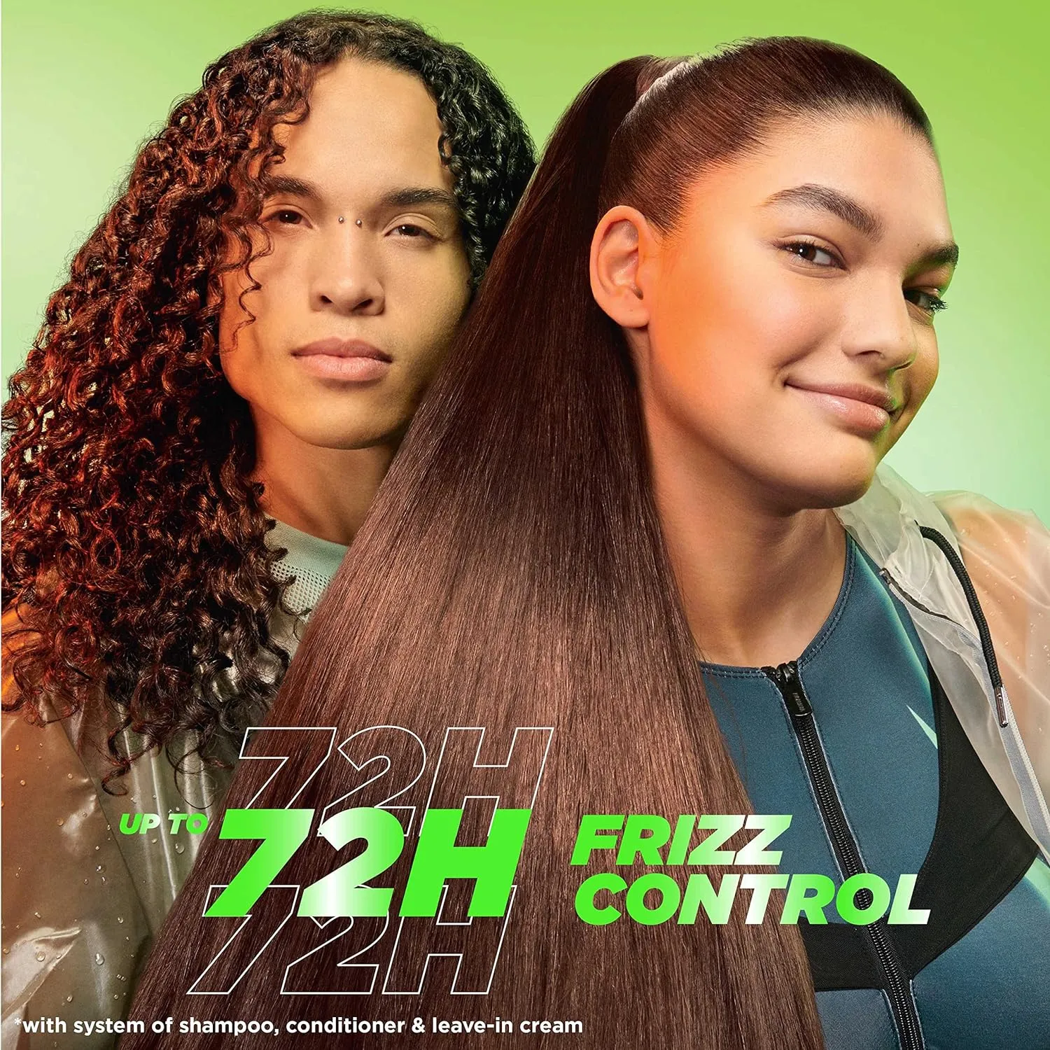 GARNIER fructis up to 72h frezz control paraben free بكج كارنيير للعناية بالشعر المتطاير