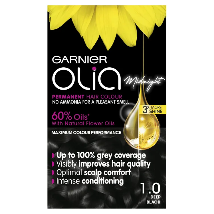 Garnier Olia 1.0 Deep Black Permanent Hair Dye