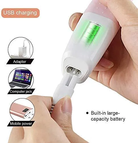 Geecol Electric Lady Shaver, 5-in-1 Painless Women Razors Bikini Trimmer Body Hair Remover for Legs Lips Underarms, Wet and Dry Painless, USB Rechargeable