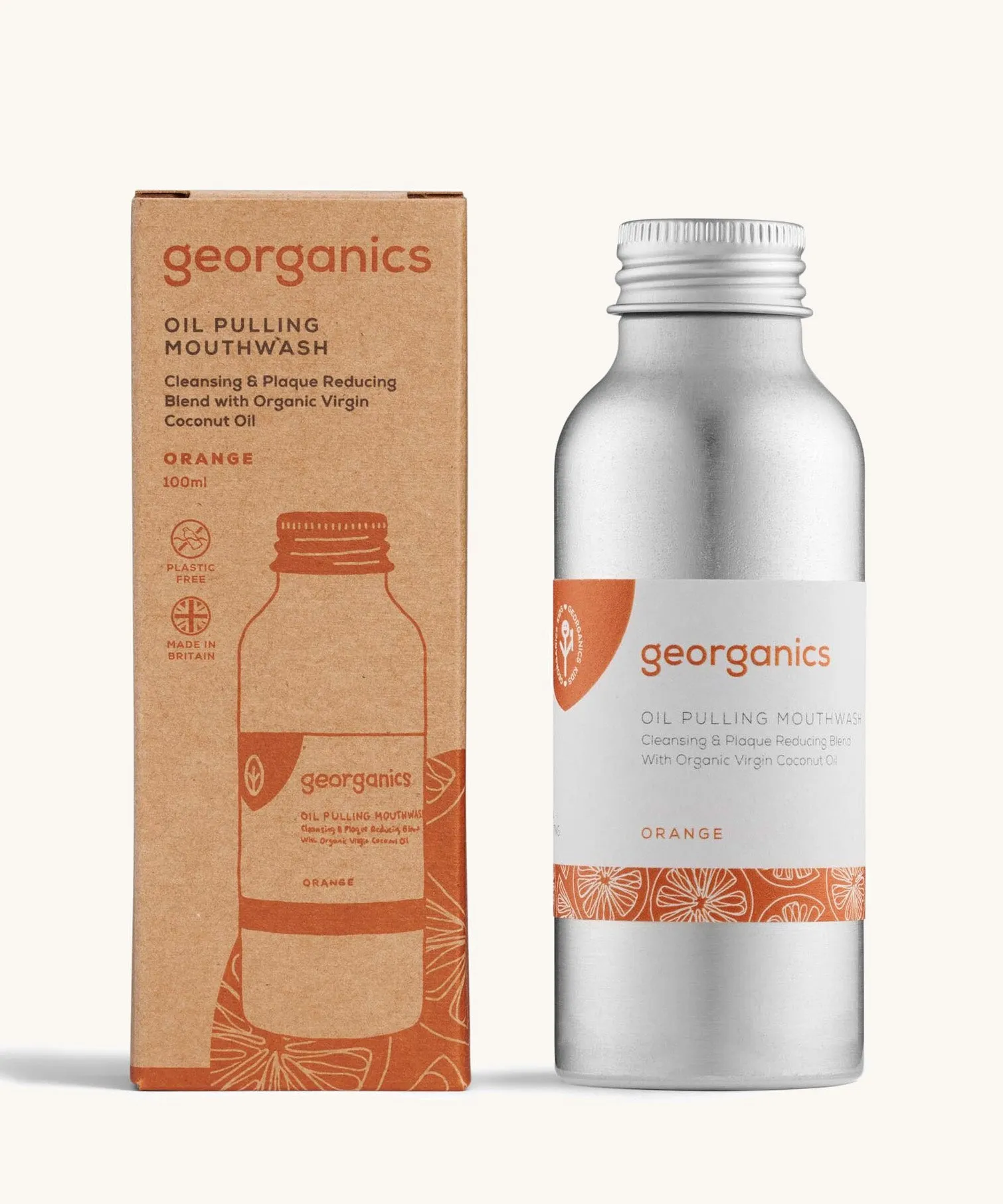 Georganics Oil Pulling Mouthwash - Orange 100ml