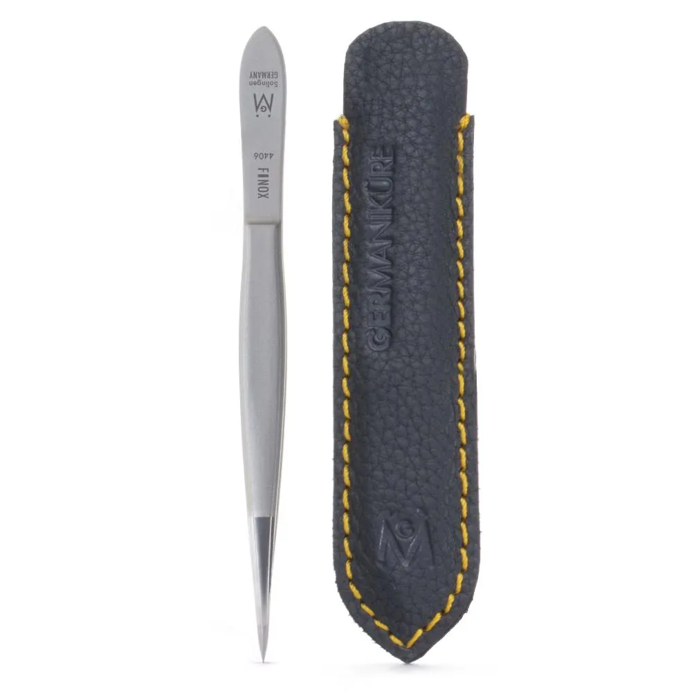 GERMANIKURE Pointed Tweezers in Fitted Case - Made in Solingen Germany