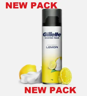 Gillette Lemon Lime Foamy Shaving Cream - 196 Gram