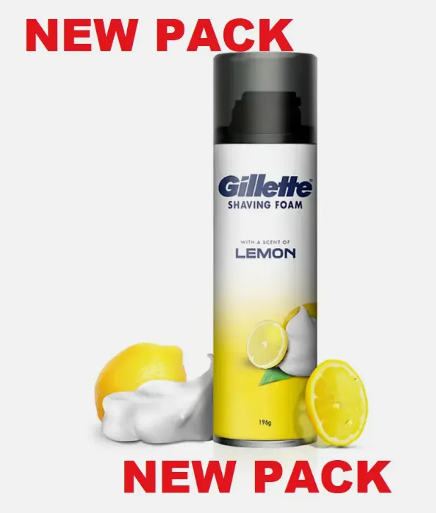 Gillette Lemon Lime Foamy Shaving Cream - 196 Gram