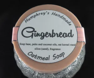 GINGERBREAD Oatmeal Soap | Exfoliating Christmas Cookie Soap Puck