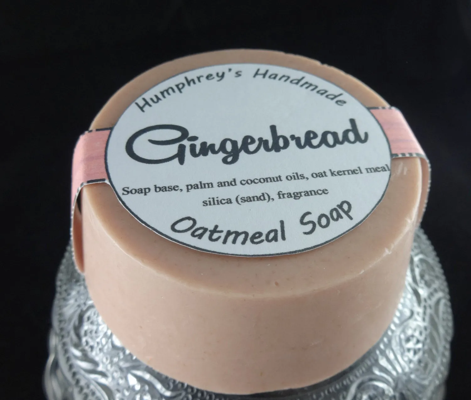 GINGERBREAD Oatmeal Soap | Exfoliating Christmas Cookie Soap Puck